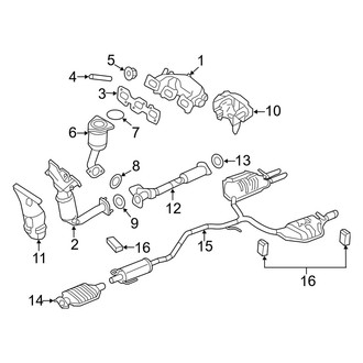 Mercury OE - Exhaust System - Exhaust Components (3.0L)