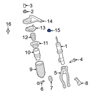 Mercury OE - Suspension Strut Mount Nut