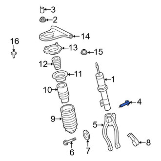 Mercury OE - Suspension Strut Fork Bolt