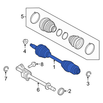 Mercury OE - Front Left CV Axle Assembly