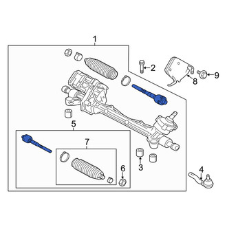 Mercury OE - Inner Steering Tie Rod End