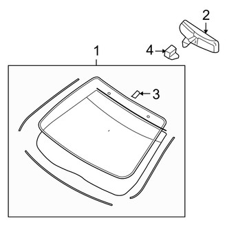 Mercury OE - Windshield - Glass (Flex / Gas)