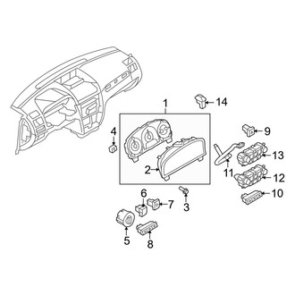 Mercury OE - Instrument Panel - Cluster & Switches