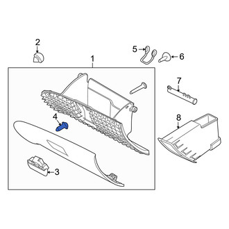 Mercury OE - Glove Box Latch Screw