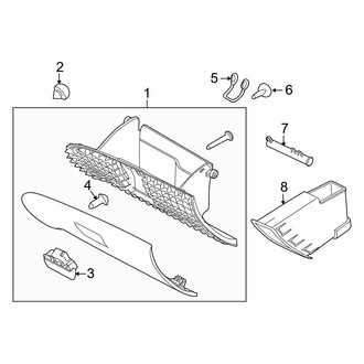 Mercury OE - Instrument Panel - Glove Box (Flex / Gas)