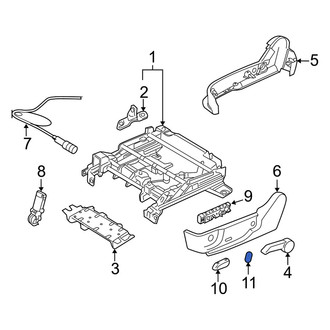 Mercury OE - Front Power Seat Switch Knob