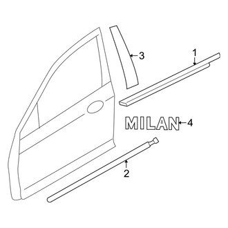 Mercury OE - Front Door - Exterior Trim (Flex / Gas)