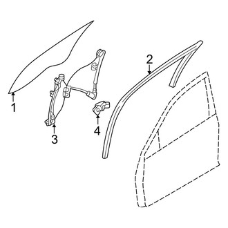 Mercury OE - Front Door - Glass & Hardware (Base / Premier)