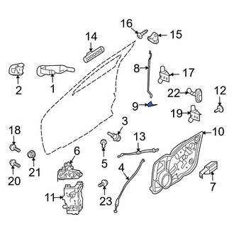 Mercury OE - Rear Door Lock Rod Clip