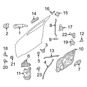 Mercury OE - Front Door - Lock & Hardware (Flex / Gas)