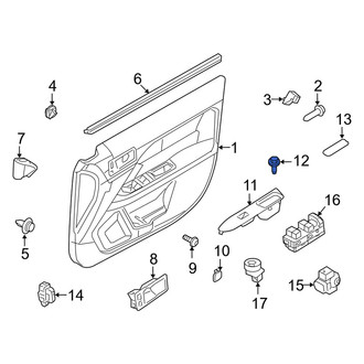Mercury OE - Rear Door Window Switch Bezel Screw