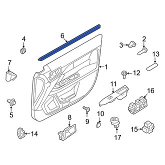 Mercury OE - Front Right Outer Door Window Belt Weatherstrip
