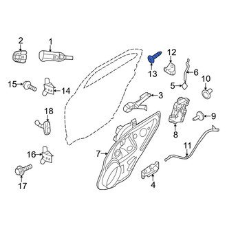 Mercury OE - Rear Door Lock Striker Plate Bolt