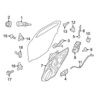 Mercury OE - Rear Door - Lock & Hardware (Flex / Gas)