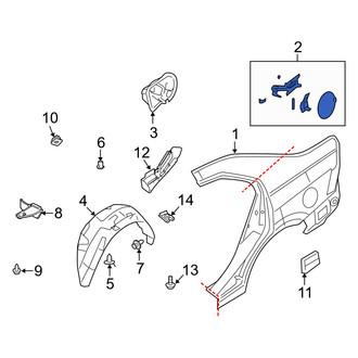 Mercury OE - Rear Fuel Filler Door