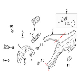 Mercury OE - Quarter Panel & Components (Flex / Gas)