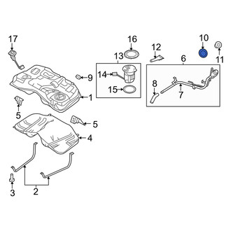 Mercury OE - Fuel Filler Neck Mount Plate