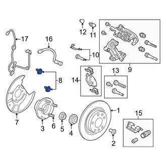 Mercury OE - Rear Brake Dust Shield Bolt