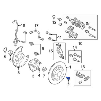 Mercury OE - Disc Brake Rotor Set Screw