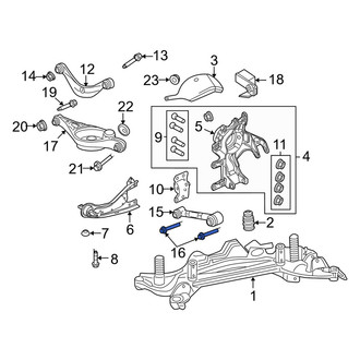 Mercury OE - Upper Suspension Shock Absorber Bolt