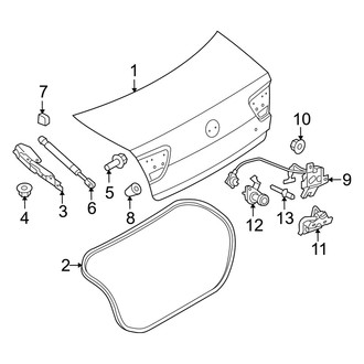 Mercury OE - Trunk Lid - Lid & Components (Flex / Gas)