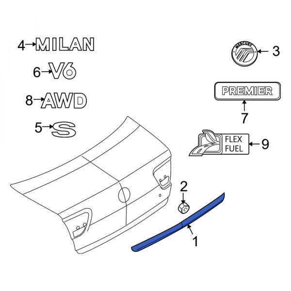 Deck Lid Finish Panel