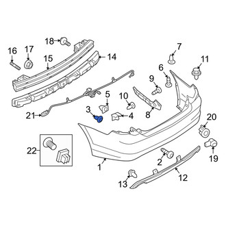 Mercury OE - Front Bumper Cover Nut