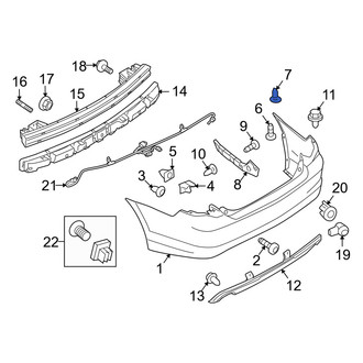 Mercury OE - Rear Bumper Cover Nut