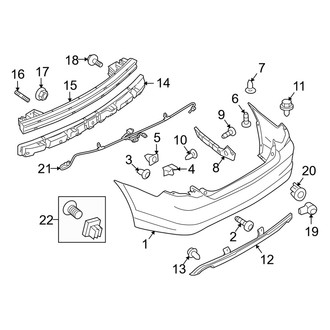 Mercury OE - Rear Bumper - Bumper & Components (Flex / Gas)