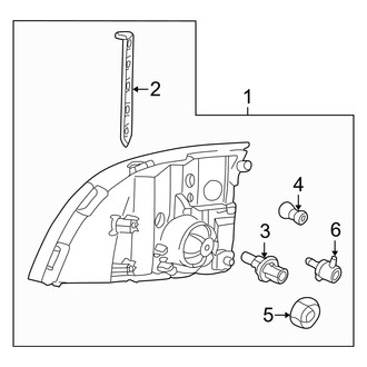 Mercury OE - Front Lamps - Headlamp Components