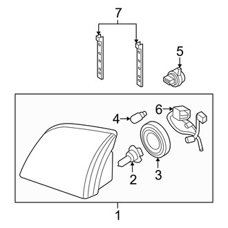 Mercury OE - Front Lamps - Headlamp Components