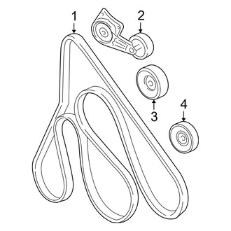 Mercury OE - Cooling - Belts & Pulleys (Base 4.6L)