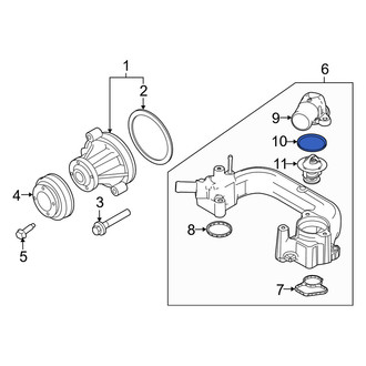 Mercury OE - Right Engine Coolant Thermostat Housing Gasket