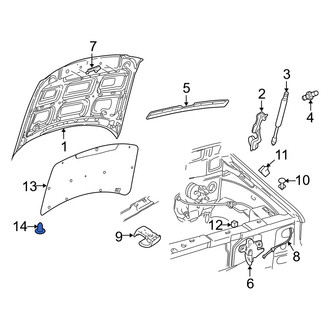 Mercury OE - Hood Insulation Pad Clip