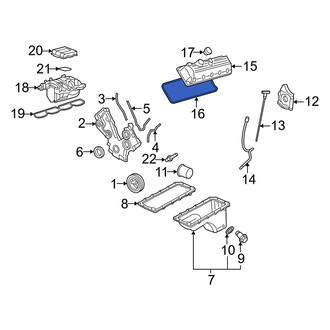 Mercury OE - Left Engine Valve Cover Gasket