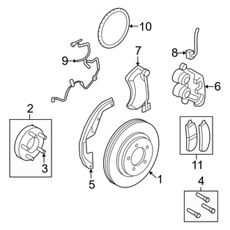 Mercury OE - Front Wheel Bearing and Hub Assembly