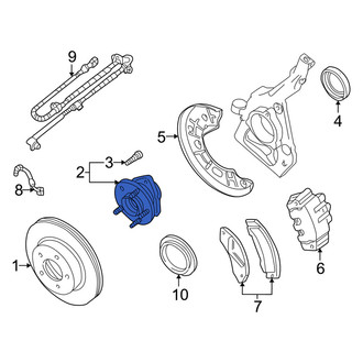 Mercury OE - Front Wheel Bearing and Hub Assembly
