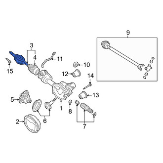 Mercury OE - Front Left CV Axle Assembly