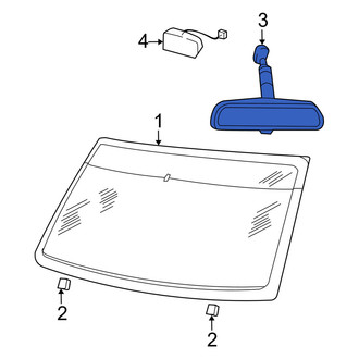 Mercury OE - Front Interior Rear View Mirror