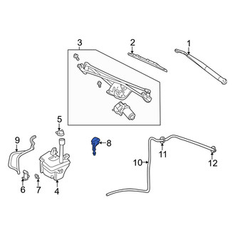 Mercury OE - Front Windshield Washer Nozzle
