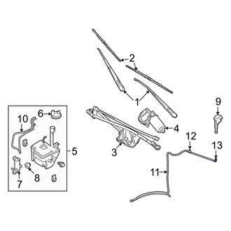Mercury OE - Windshield Washer Hose Connector