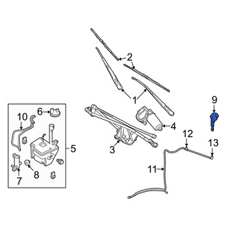 Mercury OE - Front Windshield Washer Nozzle