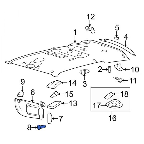 Sun Visor Light Bulb