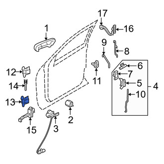 Mercury OE - Front Left Lower Door Hinge