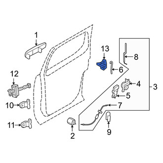 Mercury OE - Front Door Lock Striker Plate