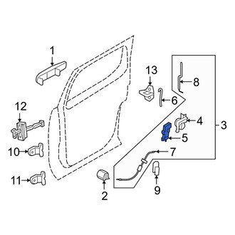 Mercury OE - Front Right Door Lock Actuator Motor
