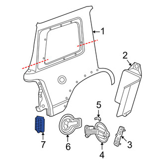 Mercury OE - Rear Quarter Panel Air Vent Grille