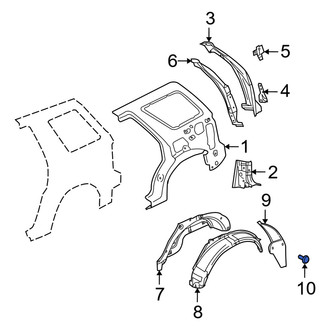 Mercury OE - Quarter Panel Splash Shield Clip