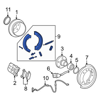 Mercury OE - Rear Parking Brake Shoe