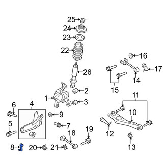 Mercury OE - Suspension Trailing Arm Nut